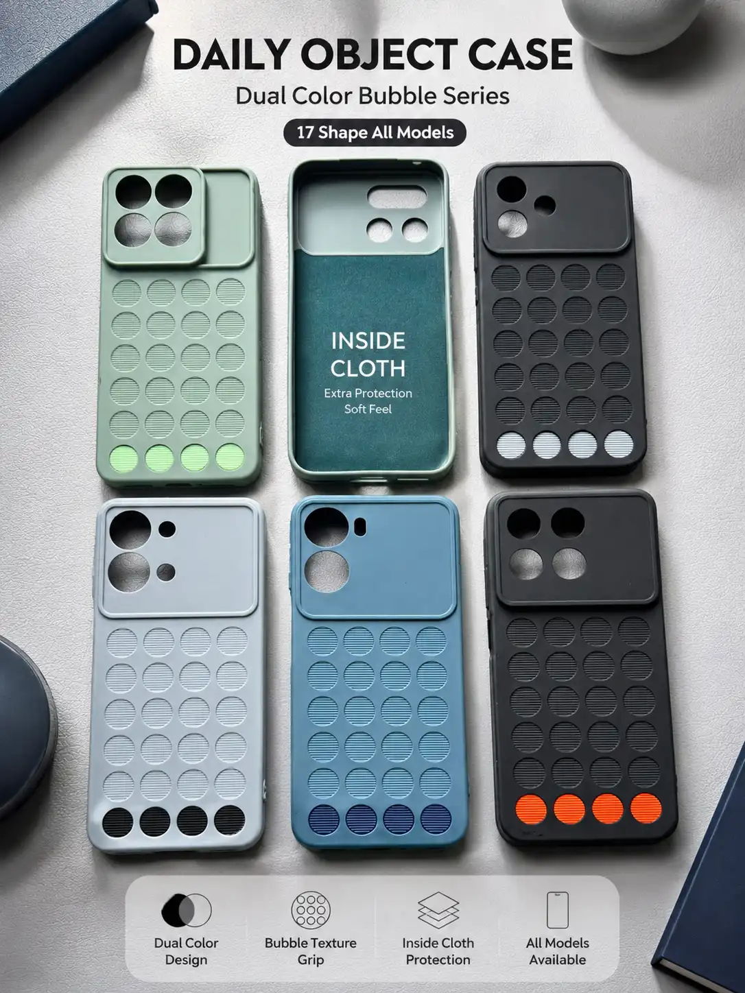 Daily Object Dual Color Bubble Case